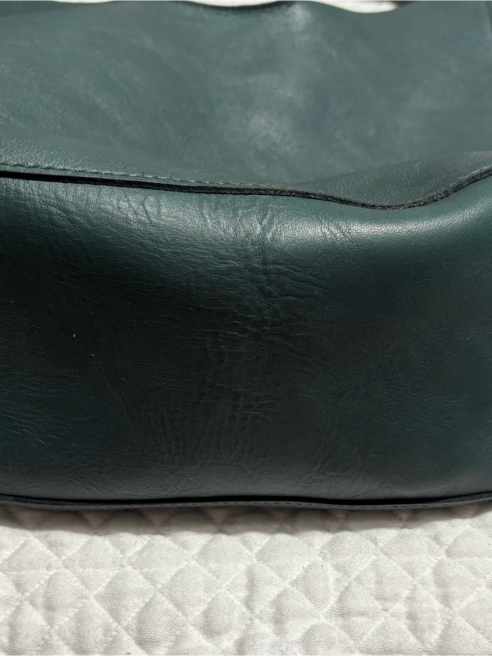 Madewell Dark Teal Leather Hobo-Style Shoulder Bag - Picture 3 of 11